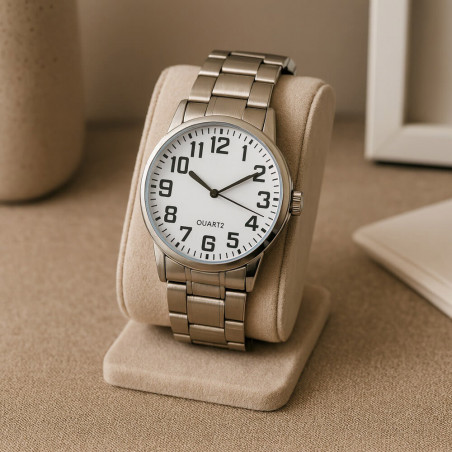 Montre argenté homme classique