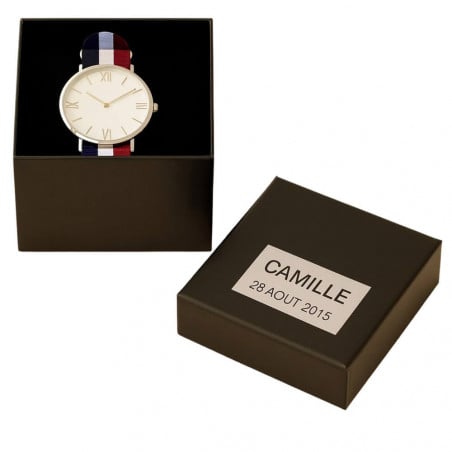 Montre french et coffret gravé
