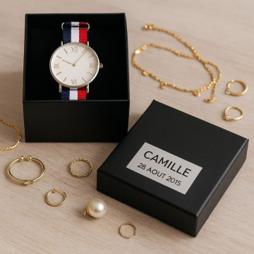 Montre style french coffret gravé