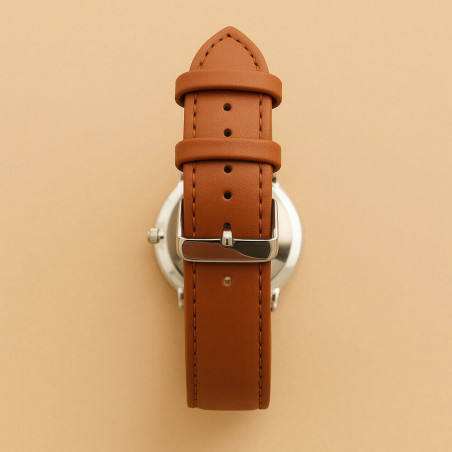 bracelet cuir brun
