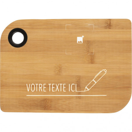 Petite planche de cuisine avec texte gravé