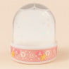 Boule à neige baby fille rose personnalisée