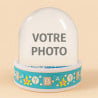 Boule à neige bleu personnalisée