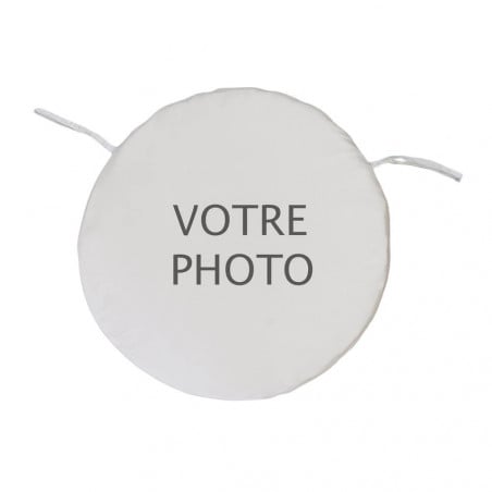 Coussin de chaise rond personnalisé avec vos photos
