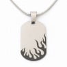 Collier plaque flamme à personnaliser
