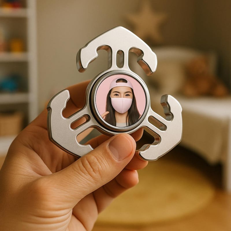 Hand spinner ancre avec photo personnalisée