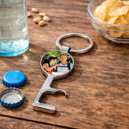 Porte clé decaps rond personnalisé photo