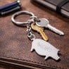 Porte clé cochon gravé