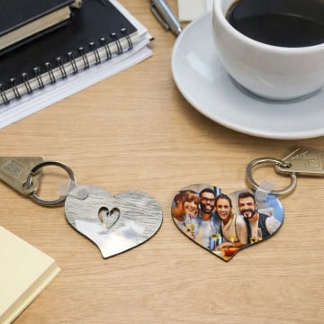duo porte clés coeur Love personnalisé