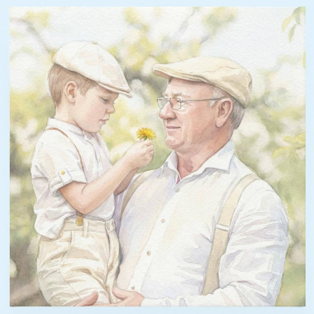 Toile unique photo avec style aquarelle personnalisé