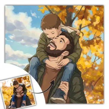 Portrait personnalisé avec effet dessin animé