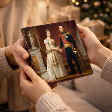 Portrait photo style empereur Napoléon | Tableau toile personnalisé