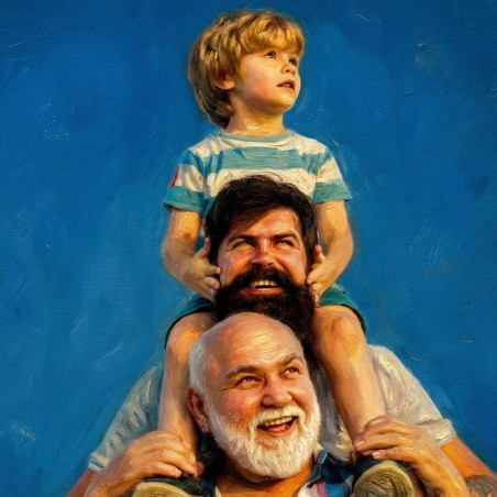 Tableau peinture à l’huile avec une photo