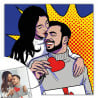 Portrait personnalisé Pop Art comics