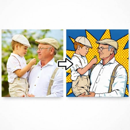 Tableau personnalisé Pop Art comics coloré