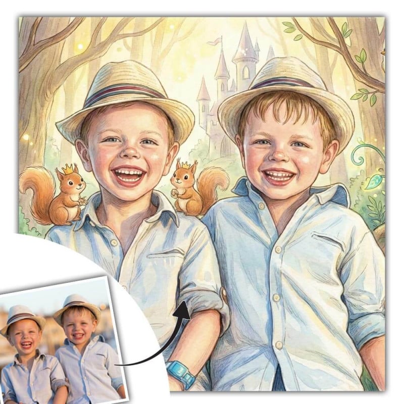 Tableau personnalisé conte pour enfant