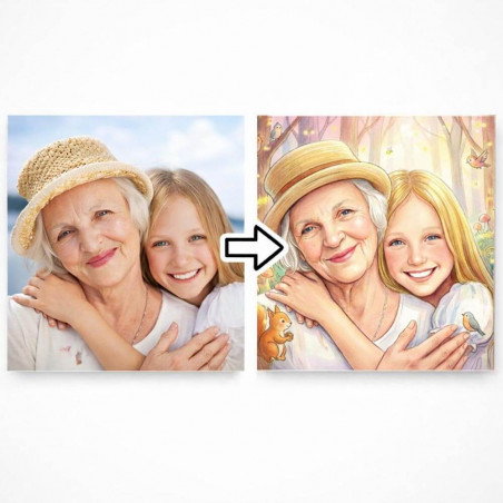 Tableau portrait personnalisé conte pour enfant
