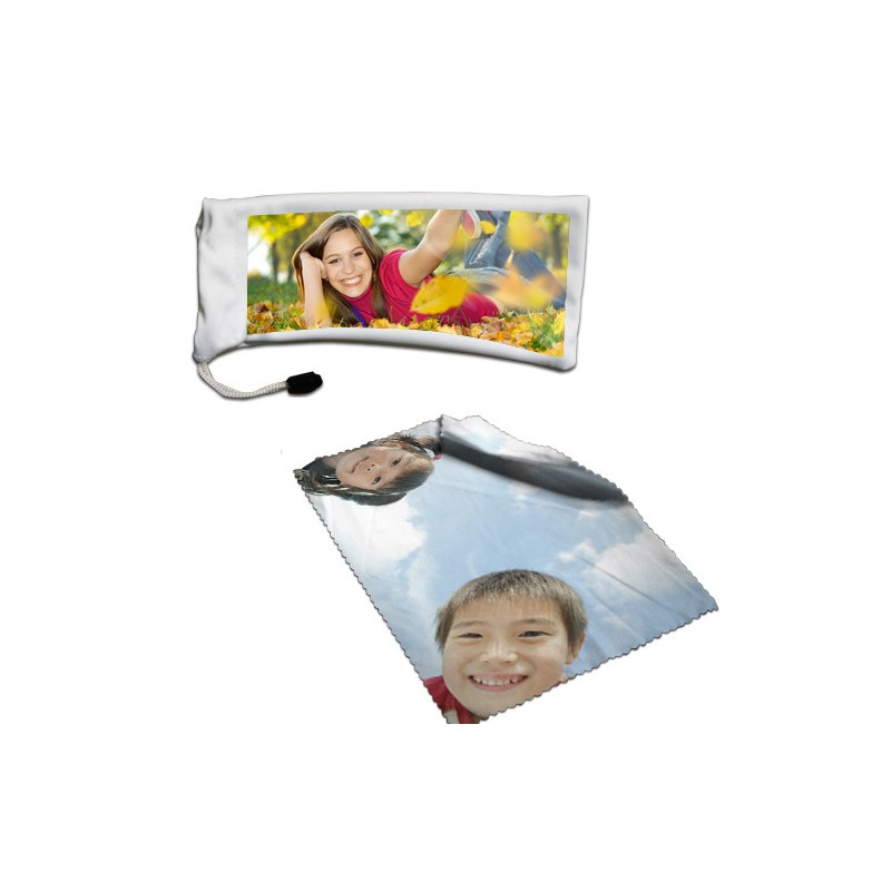 Étui et chiffon à lunette personnalisés