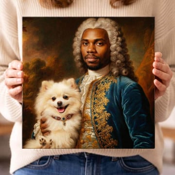 Tableau portrait personnalisé style Roi de France | Affiche royale photo