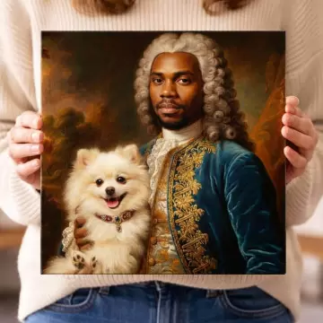 Tableau portrait personnalisé style Roi de France | Affiche royale photo