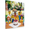 Affiche photo style figurine en briques