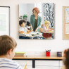 Tableau photo personnalisable style figurine en briques