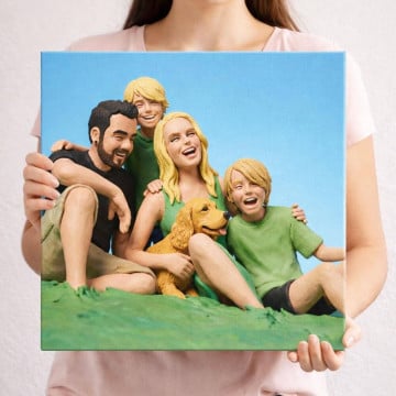 Tableau photo personnalisé effet pâte à modeler | Portrait ludique
