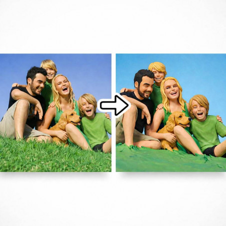 Tableau photo transformé effet pâte à modeler