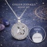 Collier Astrologie argent gravé spiritisme
