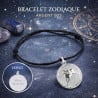 Bracelet signe du zodiaque argent gravé