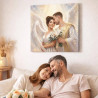 Tableau personnalisable couple Cupidon