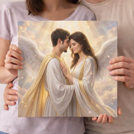 Affiche personnalisée couple Cupidon