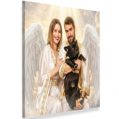 Tableau photo personnalisé couple Cupidon