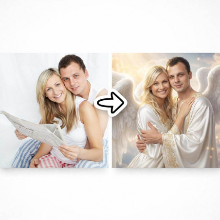 Tableau personnalisé couple style Cupidon