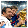 Tableau personnalisé photo football célébration