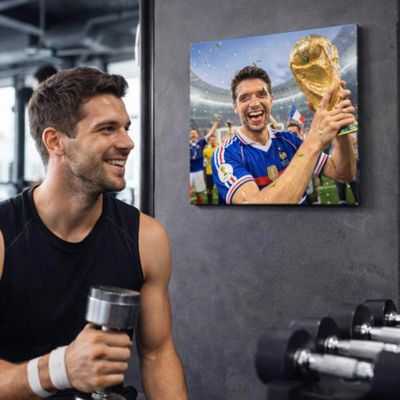 Tableau personnalisable photo football célébration