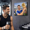 Tableau personnalisable photo football célébration