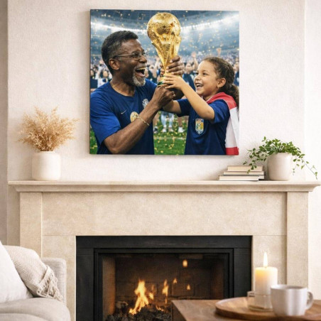 Tableau personnalisé football champion du monde