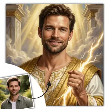 Tableau photo Dieu de l'Olympe