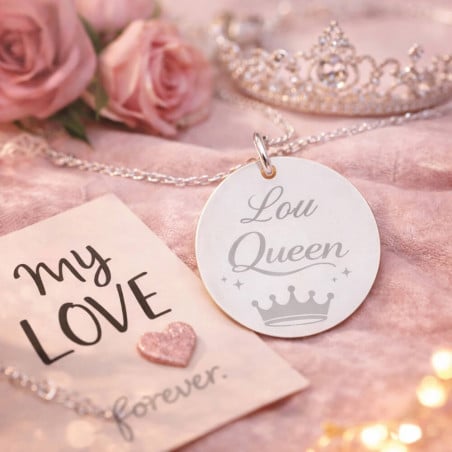 Collier argent collection mots d’amour ambiance