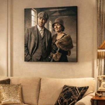 Portrait style années 20 personnalisé sur Toile | Tableau retro