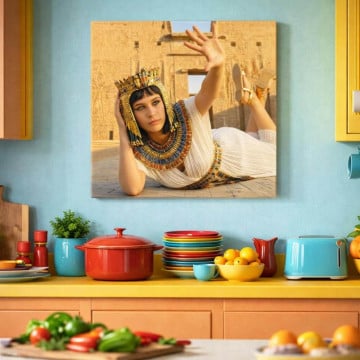 Portrait Pharaon personnalisé sur tableau| Toile unique photo