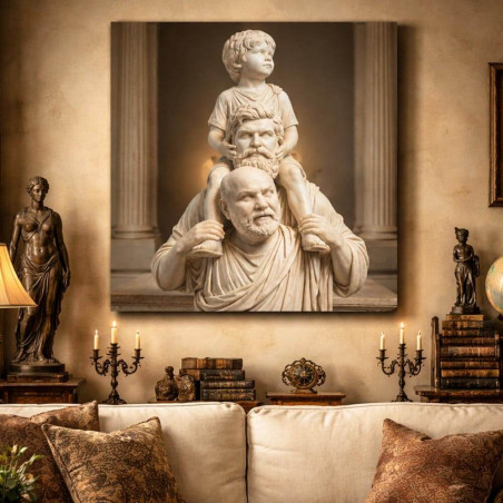 Portrait tableau statue de marbre personnalisé