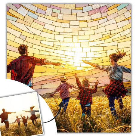 Tableau mosaïque de verre personnalisé photo