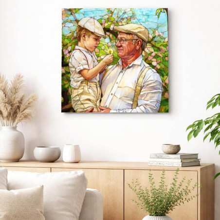 Tableau mosaïque de verre personnalisable avec une photo