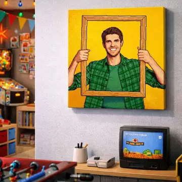 Portrait Pixel Art 16-Bit personnalisé | Tableau rétro gaming