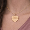 Collier plaqué or coeur personnalisable