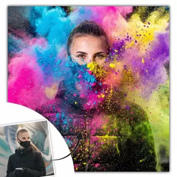 Tableau photo explosion de couleurs