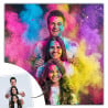 Portrait photo explosion de couleurs