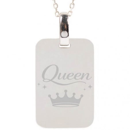 Pendentif rectangle argent personnalisé